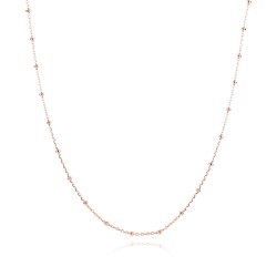 Lantisor argint placat cu aur roz cu bilute 42-45 cm DiAmanti 30RD4N2RG-42-45cm-DIA (Argint 925‰ 2 g.)